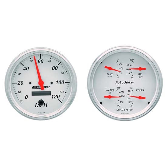 Auto Meter 1303 Arctic White Air-Core 2 Piece Gauge Kit Auto Meter 1303 Arctic White Air-Core 2 Piece Gauge Kit