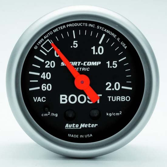 Auto Meter 3303-J Sport-Comp Mechanical Boost/Vacuum Gauge Auto Meter 3303-J Sport-Comp Mechanical Boost/Vacuum Gauge