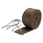 DEi 010123 Exhaust Pipe Wrap and Locking Ties Kit, 2 Inch x 25 Ft, Titan
