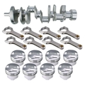 Premium Chevy 350 Rotating Assembly, 1-Piece Main, Flat Top, 6.0 Rod