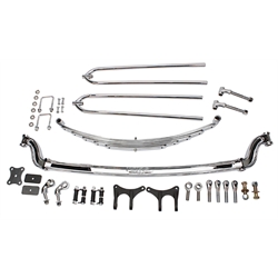 Front End Assembly for Model A Frame, I-Beam Axle, Chrome