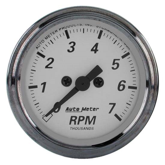 Auto Meter 1994 American Platinum Air-Core In-Dash Tachometer Gauge Auto Meter 1994 American Platinum Air-Core In-Dash Tachometer Gauge