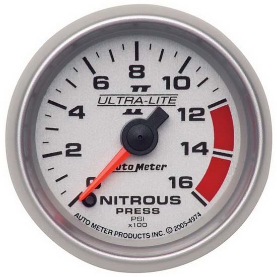 Auto Meter 4974 Ultra-Lite II Stepper Motor Nitrous Pressure Gauge Auto Meter 4974 Ultra-Lite II Stepper Motor Nitrous Pressure Gauge
