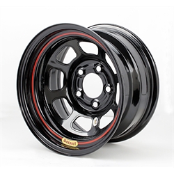 Bassett Wissota Certified D-Hole Wheel, 15x8, 5 on 5 Inch, Black