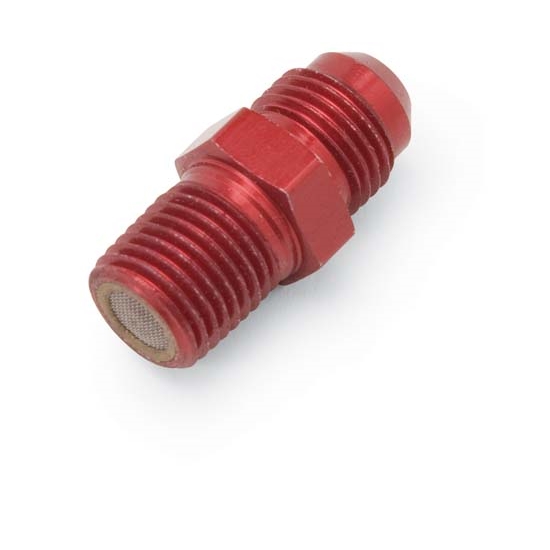 Edelbrock 76544 Straight Hose Fitting, -6 AN to Male 1/4 Inch, Red