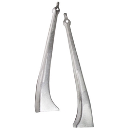 1928-29 Ford Model A Windshield Posts, Plain Aluminum