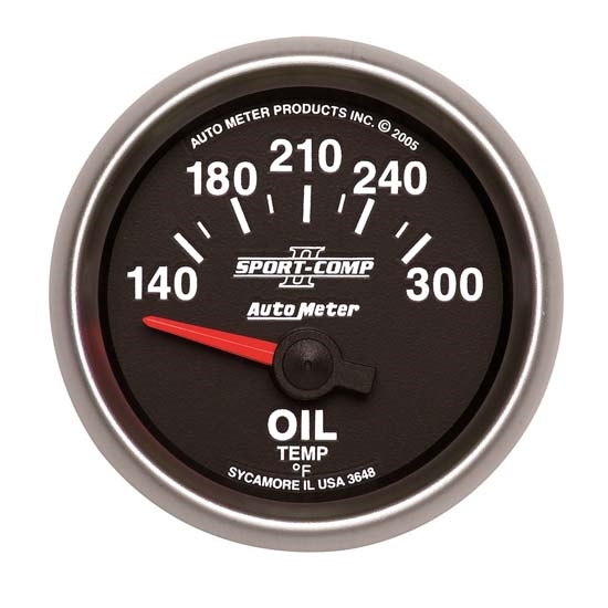 Auto Meter 3648 Sport-Comp II Air-Core Oil Temperature Gauge Auto Meter 3648 Sport-Comp II Air-Core Oil Temperature Gauge