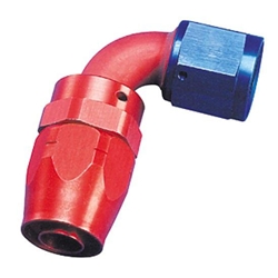 Aeroquip FBM4036 Hose End Coupler Fitting, 90 Degree, Blue/Red, -16 AN