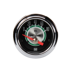 Stewart Warner 306BB Green Line 2-1/16 Inch Oil Pressure Gauge