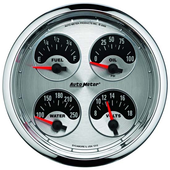 Auto Meter 1225 American Muscle Air-Core Quad Gauge Auto Meter 1225 American Muscle Air-Core Quad Gauge