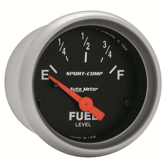 Auto Meter 3314 Sport-Comp Air-Core Electric Fuel Level Gauge, 2-1/16 Auto Meter 3314 Sport-Comp Air-Core Electric Fuel Level Gauge, 2-1/16