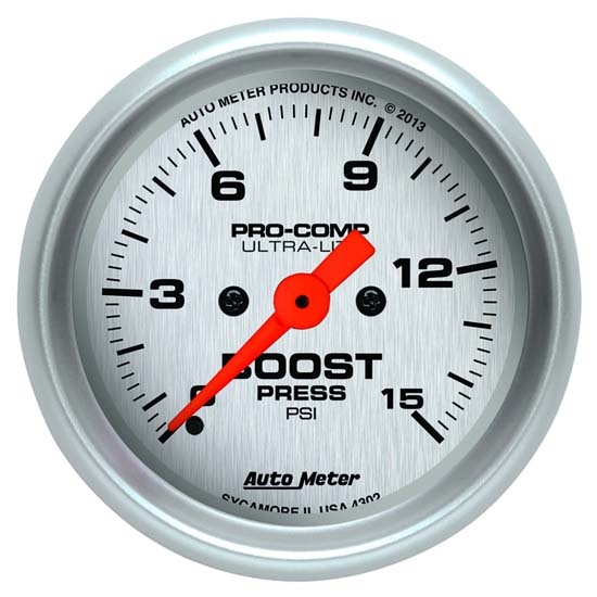 Auto Meter 4350 Ultra-Lite Digital Stepper Motor Boost Gauge, 2-1/16 Auto Meter 4350 Ultra-Lite Digital Stepper Motor Boost Gauge, 2-1/16
