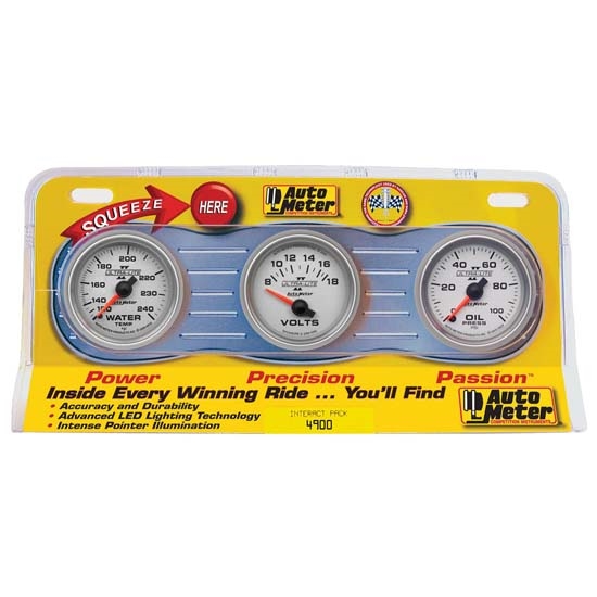 Auto Meter 4900 Ultra-Lite II Interact Pack Mechanical Gauge Set Auto Meter 4900 Ultra-Lite II Interact Pack Mechanical Gauge Set