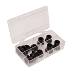 16 Piece Rod End Spacer Kit, 1/2 Inch, Black
