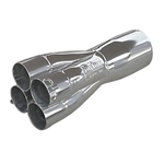 Dynatech® Stainless Steel Merge Collector, 2 In. Slip Over, 3-1/2 In. Outlet