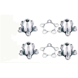 Garage Sale - Bullet Style Hub Covers, 5 on 4-1/2" Bolt Circle Pattern