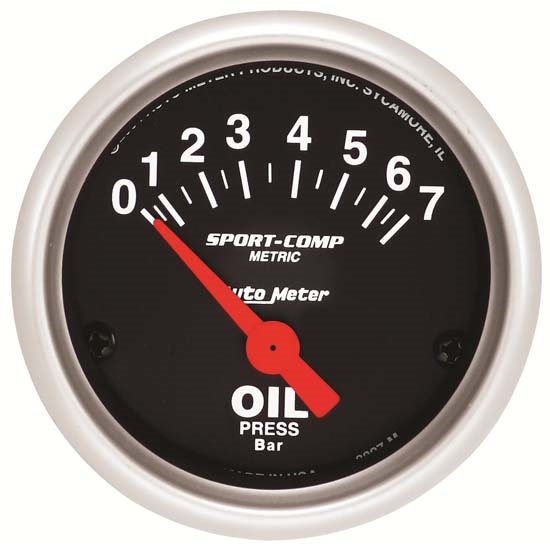 Auto Meter 3327-M Sport-Comp Air-Core Oil Pressure Gauge, 2-1/16 Inch Auto Meter 3327-M Sport-Comp Air-Core Oil Pressure Gauge, 2-1/16 Inch