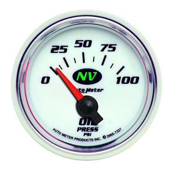 Auto Meter 7327 NV Air-Core Oil Pressure Gauge, 2-1/16 Inch Auto Meter 7327 NV Air-Core Oil Pressure Gauge, 2-1/16 Inch