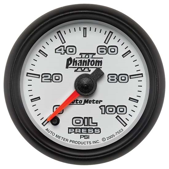 Auto Meter 7553 Phantom II Digital Stepper Motor Oil Pressure Gauge Auto Meter 7553 Phantom II Digital Stepper Motor Oil Pressure Gauge