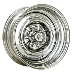 O/E Style Hot Rod Steel Wheel, Chrome, 15 x 5, 5 on 4-1/2 Inch