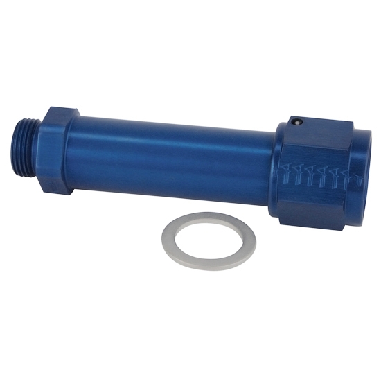 Aeroquip -8 AN Female to 9/16 Inch-24 Alum. Fitting for Holley/Demon Carb. Aeroquip -8 AN Female to 9/16 Inch-24 Alum. Fitting for Holley/Demon Carb.