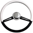 CON2R SW2SPOKE-BLK Two-Tone Twin Spoke Steering Wheel, Black and White CON2R SW2SPOKE-BLK Two-Tone Twin Spoke Steering Wheel, Black and White