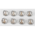 Pedal Car Parts, Chrome Torpedo Port Holes, Set of Eight(8)