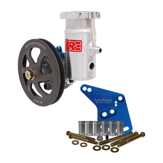 KRC Ford 351W Aluminum Power Steering Pump Kit-6 V-Belt Pulley-7.2 cc KRC Ford 351W Aluminum Power Steering Pump Kit-6 V-Belt Pulley-7.2 cc