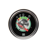 Stewart Warner 690TM Green Line Voltmeter Gauge, Electric, 2-5/8 Inch
