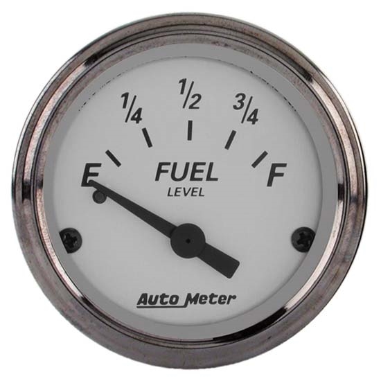 Auto Meter 1904 American Platinum Air-Core Fuel Level Gauge Auto Meter 1904 American Platinum Air-Core Fuel Level Gauge