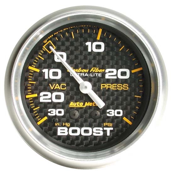 Auto Meter 4803 Carbon Fiber Mechanical Boost/Vacuum Gauge, 2-5/8 Inch Auto Meter 4803 Carbon Fiber Mechanical Boost/Vacuum Gauge, 2-5/8 Inch