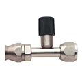 Straight Nickel Plated AC Fitting, O-Ring Pilot w/Port, -8 AN