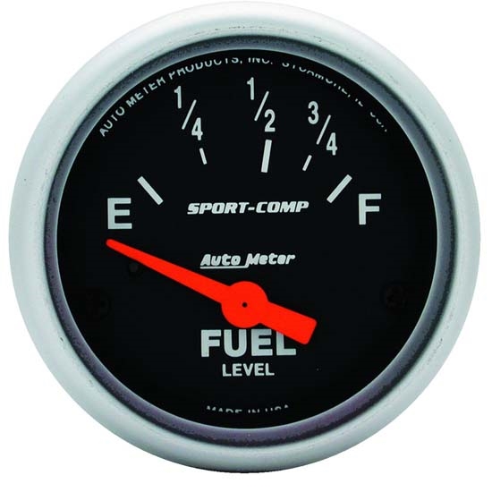 Auto Meter 3315 Sport-Comp Air-Core Electric Fuel Level Gauge, 2-1/16 Auto Meter 3315 Sport-Comp Air-Core Electric Fuel Level Gauge, 2-1/16
