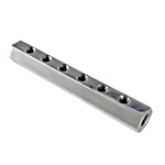 Hex Polished Aluminum Fuel Block, 6-Hole