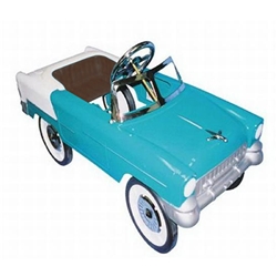 1955 BLUE & WHITE CHEVY PEDAL CAR