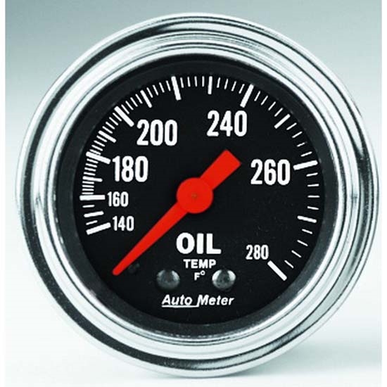 Auto Meter 2441 Traditional Chrome Mechanical Oil Temperature Gauge Auto Meter 2441 Traditional Chrome Mechanical Oil Temperature Gauge