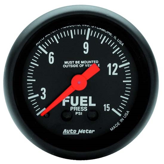 Auto Meter 2603 Z-Series Mech Fuel Pressure Gauge, 15 PSI, 2-1/16 Inch Auto Meter 2603 Z-Series Mech Fuel Pressure Gauge, 15 PSI, 2-1/16 Inch