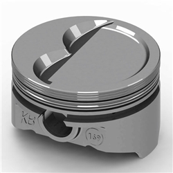 KB Chevy 350 Hypereutectic Pistons, Dish, 6.0 Inch Rod