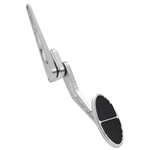 Lokar BAG-6104 Standard Oval Throttle Pedal, Brushed Billet Aluminum