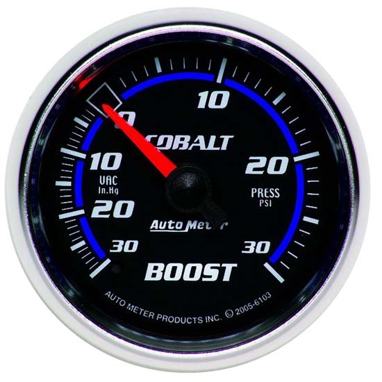 Auto Meter 6103 Cobalt Mechanical Boost/Vacuum Gauge, 2-1/16 Inch Auto Meter 6103 Cobalt Mechanical Boost/Vacuum Gauge, 2-1/16 Inch