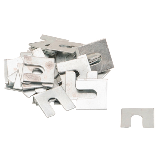 1/16 Inch Thick Shim w/ 3/8 Inch Slot, Zinc 1/16 Inch Thick Shim w/ 3/8 Inch Slot, Zinc
