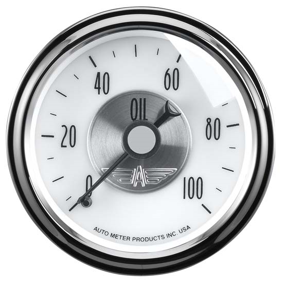 Auto Meter 2023 Prestige Pearl Mechanical Oil Pressure Gauge Auto Meter 2023 Prestige Pearl Mechanical Oil Pressure Gauge