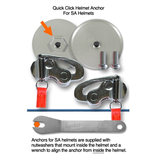 HANS AK1142-2 Quick Click for SA Helmet HANS AK1142-2 Quick Click for SA Helmet