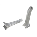 Ribbed Aluminum Headlight Brackets, Plain