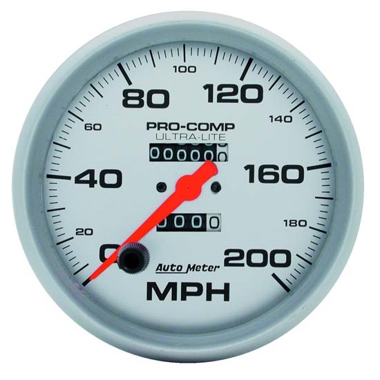 Auto Meter 4496 Ultra-Lite Mechanical Speedometer, 200 MPH, 5 Inch Auto Meter 4496 Ultra-Lite Mechanical Speedometer, 200 MPH, 5 Inch