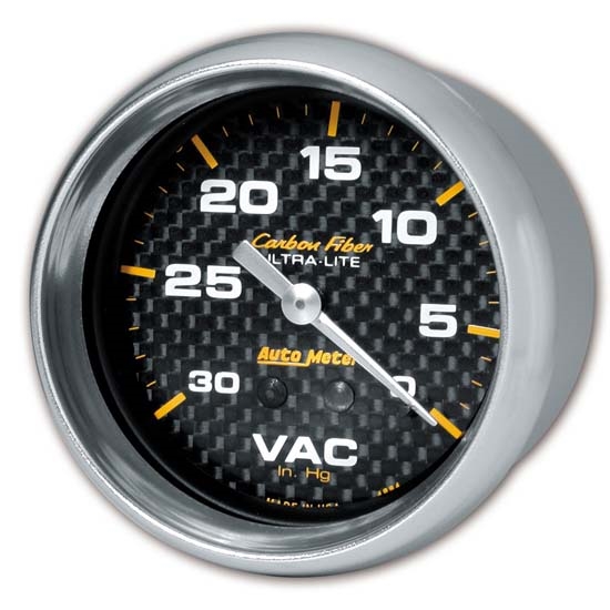 Auto Meter 4884 Carbon Fiber Mechanical Vacuum Gauge, 2-5/8 Inch Auto Meter 4884 Carbon Fiber Mechanical Vacuum Gauge, 2-5/8 Inch