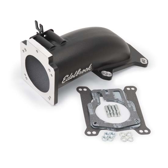 Edelbrock 38473 Intake Elbow Throttle Body Adapter, Black, 90mm eBay