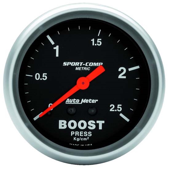 Auto Meter 3404-J Sport-Comp Mechanical Boost Gauge, 2-5/8 Inch Auto Meter 3404-J Sport-Comp Mechanical Boost Gauge, 2-5/8 Inch