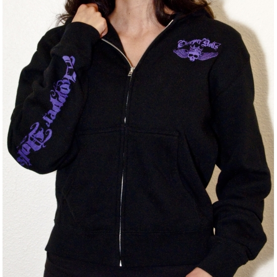 MotorCult Apparel CD-449 Chopper Dolls Hell On Heels Zip Hoodie, Small MotorCult Apparel CD-449 Chopper Dolls Hell On Heels Zip Hoodie, Small