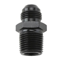 Black Straight -10 AN Flare to 1/2 Inch NPT Pipe Adapter Fitting